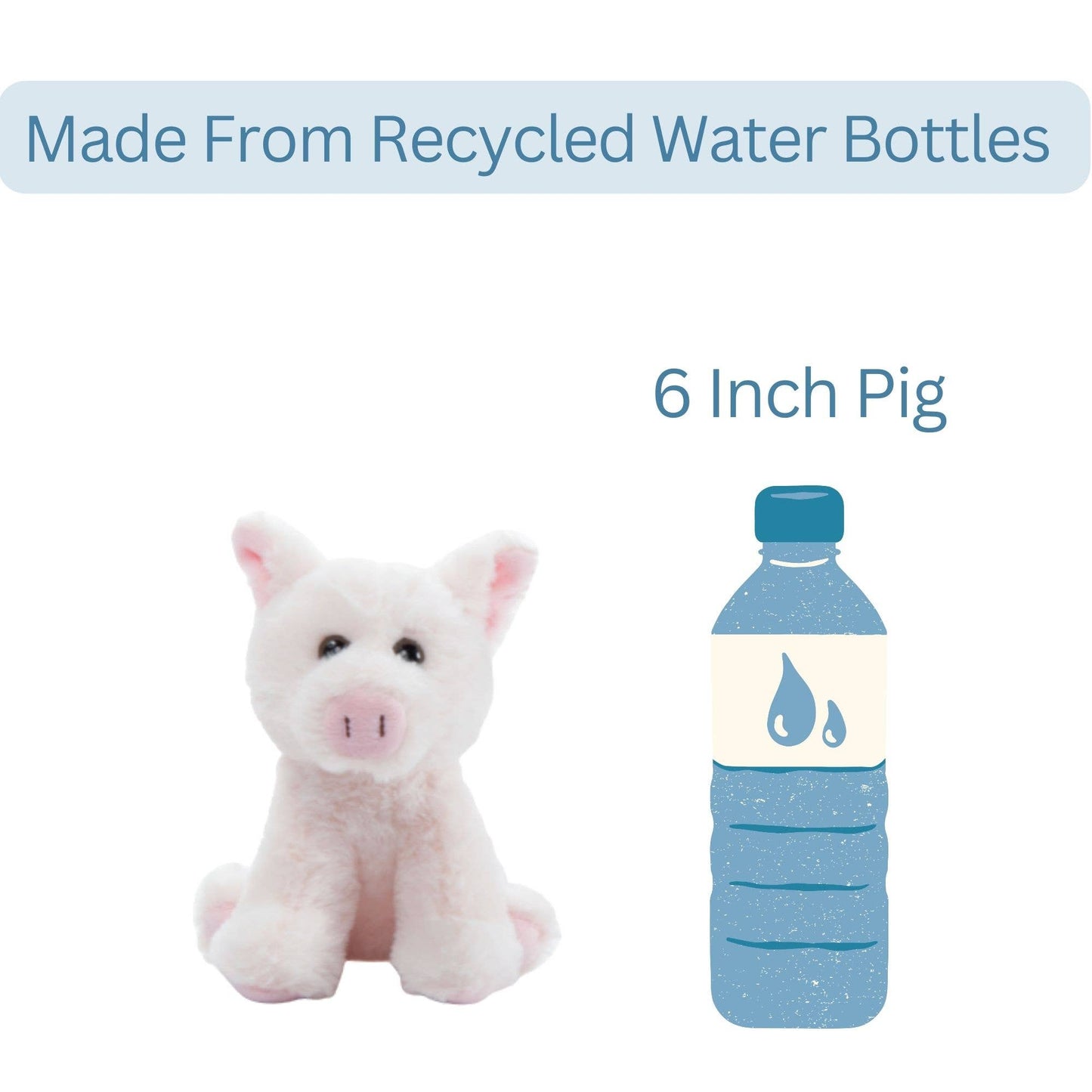 The Petting Zoo - 6" (14cm) Babiez Wild Onez Pig Pink Farm Animal