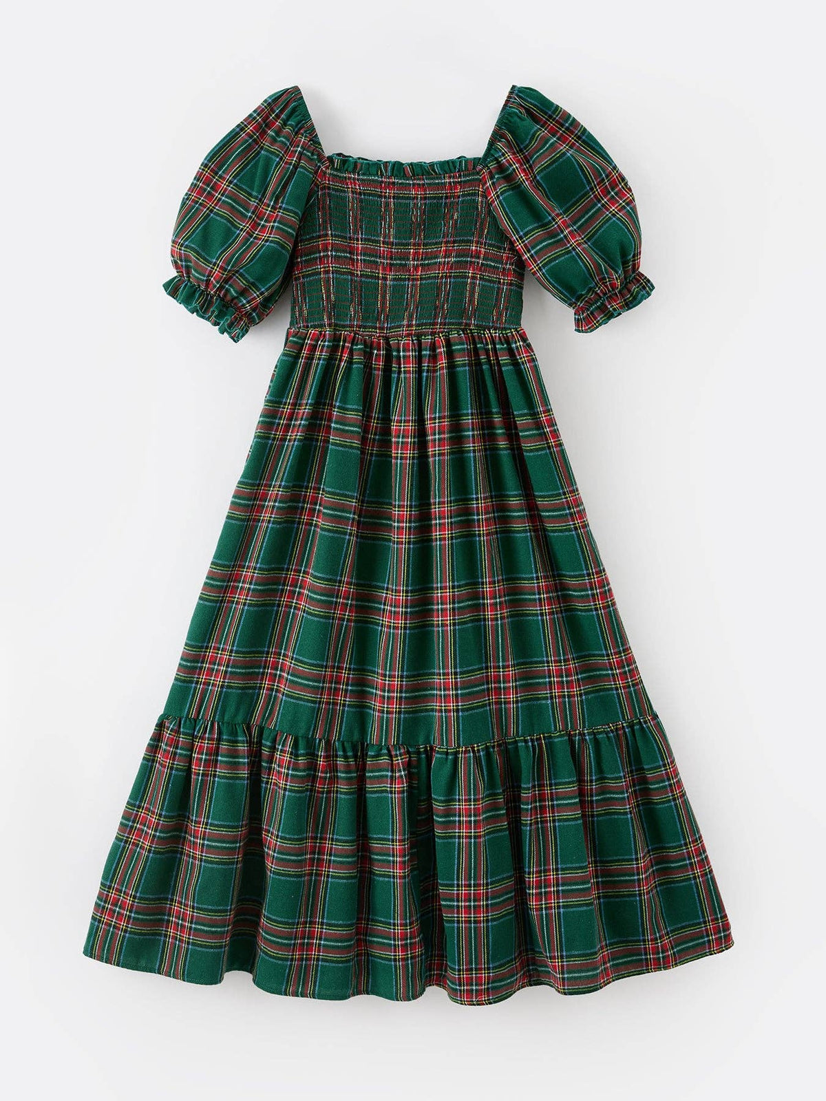 Rylee Faith Designs - Christmas Green Plaid Mommy and Me Matching Dress