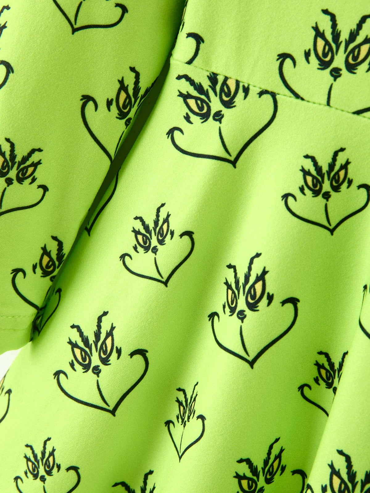Christmas Abstract Face Print LS Twirl Dress