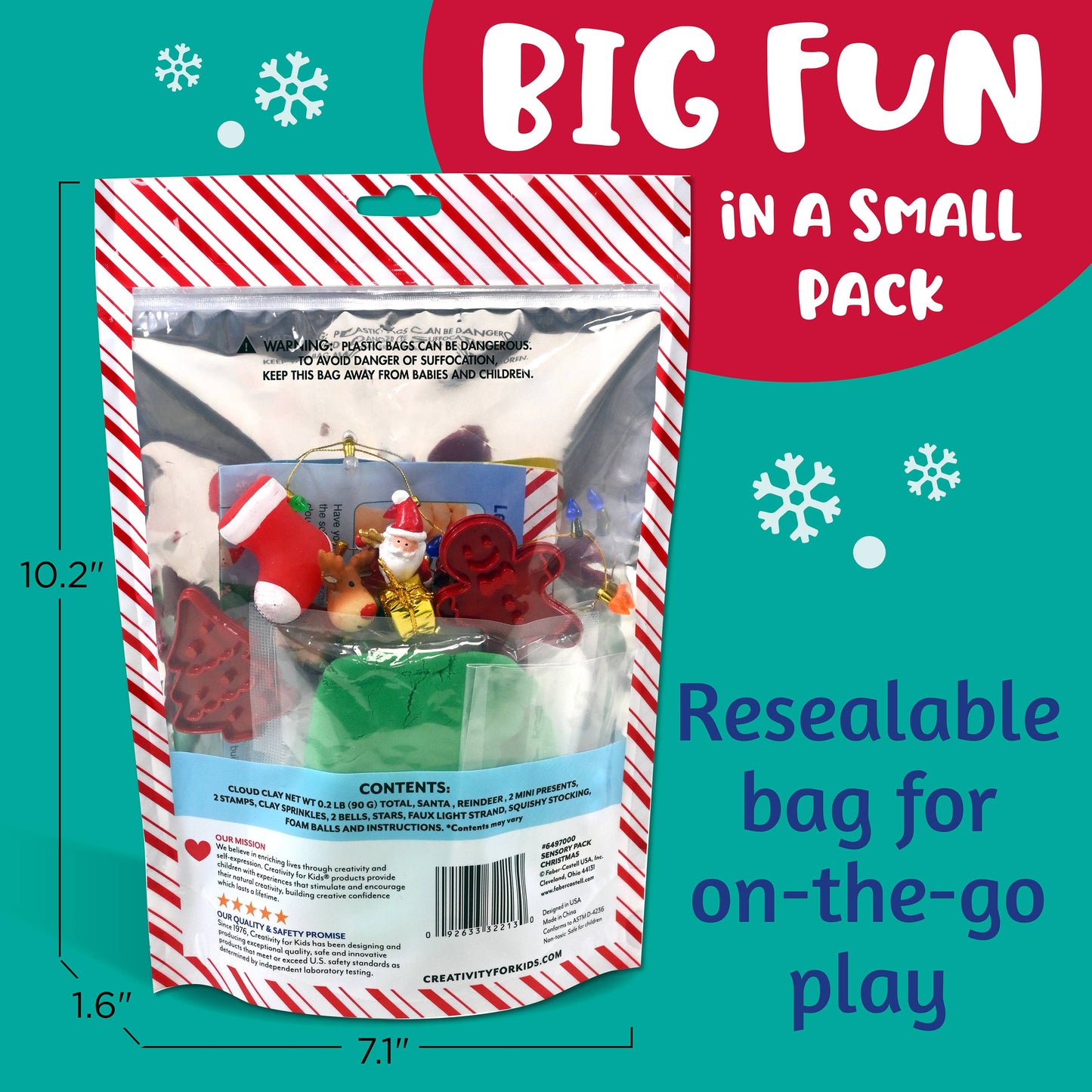 Faber-Castell / Creativity for Kids - Sensory Pack Christmas Holiday Play Kit for Children