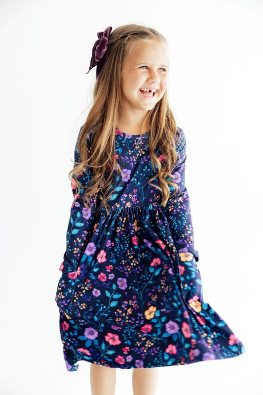 Botanical Beauty LS Pocket Dress
