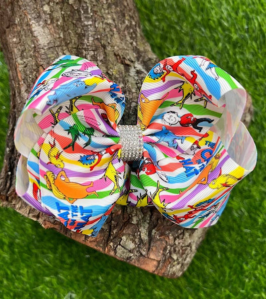 Colorful Dr. Seuss Hairbow